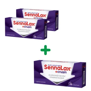 Pachet SennaLax plus crusin , 20 comprimate , Biofarm