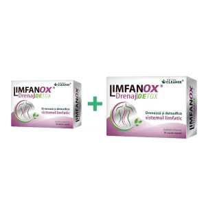 Pachet Total Cleanse Limfanox Drenaj Detox, 30 capsule vegetale, Cosmo Pharm