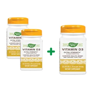 Pachet Vitamin D3 2000UI, 120 capsule moi, Secom
