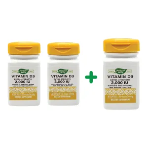 Pachet Vitamin D3 2000UI, 30 capsule moi, Secom