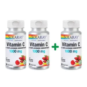 Pachet Vitamina C 1000 mg adulti, 30 capsule vegetale, Secom