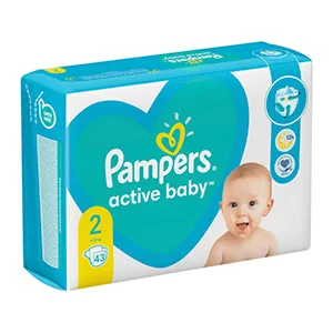 Pampers Active Baby scutece Marimea 2 Nou Nascut 4-8 kg, 43 bucati, Procter & Gamble Distribution