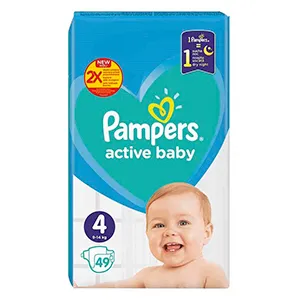 Pampers Active Baby scutece Marimea 4/9-14 kg, 49 bucati, Procter & Gamble Distribution