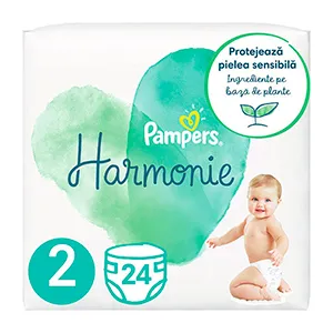 Pampers Harmonie scutece, Marimea 2, 4-8 kg, 24 bucati, Procter & Gamble Distribution