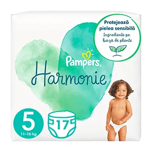Pampers Harmonie scutece, Marimea 5, 11+ kg, 17 bucati, Procter & Gamble Distribution