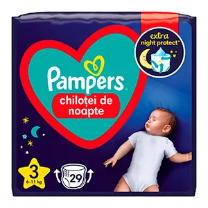 Pampers Night Pants scutece-chilotel de noapte, Marimea 3, 6-11 kg, 29 bucati, Procter & Gamble Distribution