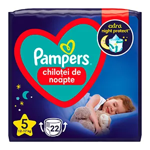 Pampers Night Pants scutece-chilotel de noapte, Marimea 5, 12-17 kg, 22 bucati, Procter & Gamble Distribution