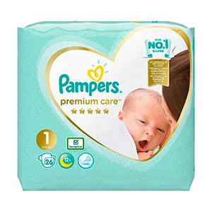 Pampers Premium Care scutece, Marimea 1 Nou Nascut, 2-5 kg, 26 bucati, Procter & Gamble Distribution