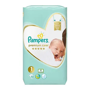 Pampers Premium Care scutece, Marimea 1 Nou Nascut, 2-5 kg, 52 bucati, Procter & Gamble Distribution