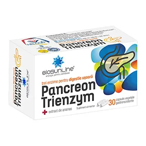 Pancreon Trienzym, 30 capsule vegetale gastrorezistente, AC Helcor Pharma