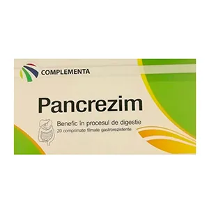Pancrezim, 20 comprimate filmate gastrorezistente, Slavia Pharm