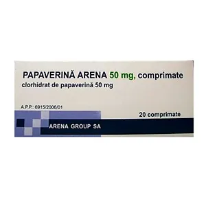 Papaverina Arena 50 mg, 20 comprimate, Arena Group