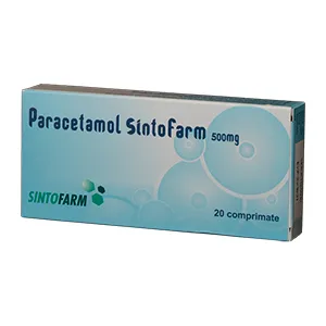 Paracetamol 500 mg, 20 comprimate, Sintofarm