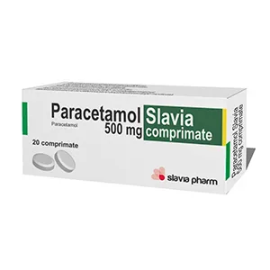 Paracetamol 500 mg, 20 comprimate, Slavia Pharm