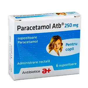 Paracetamol ATB pentru copii 250 mg, 6 supozitoare, Antibiotice