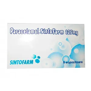 Paracetamol Sintofarm 125 mg, 6 supozitoare, Sintofarm