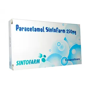Paracetamol Sintofarm 250 mg, 6 supozitoare, Sintofarm