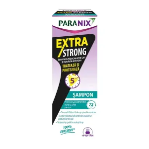 Paranix sampon extra strong cu pieptene inclus, 200 ml, Omega Pharma