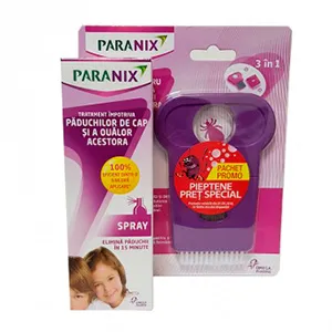 Paranix spray 100 ml + Paranix pieptene Pret Special, Omega Pharma