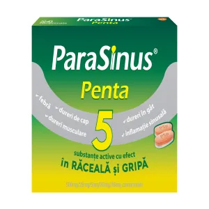 Parasinus Penta 500 mg/25 mg/5 mg/20 mg/38 mg, 24 comprimate, Haleon