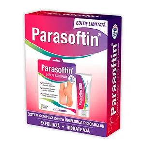 Parasoftin sosete exfoliante + crema pentru calcaie, 50 ml, Natur Produkt Zdrovit