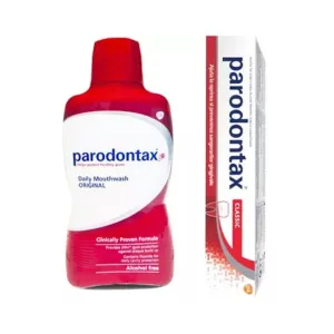 Parodontax apa fara alcool , 500 ml + Pasta dinti clasica, 75 ml, Haleon