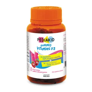 Pediakid Vitamine D3 gomme, 60 gume masticabile, Laboratoires Ineldea