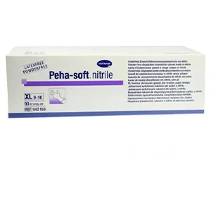 Peha-soft manusi nitril nepudrate, masura XL, albastre, 90 bucati, Paul Hartmann