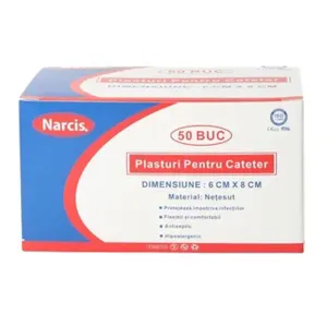 Plasturi cu rivanol, 6/8 cm, 50 bucati, Narcis