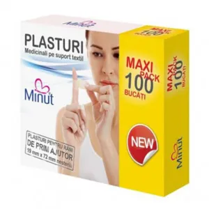 Plasturi pentru rani Minut, 6x10 cm, 100 bucati, Vision Trading