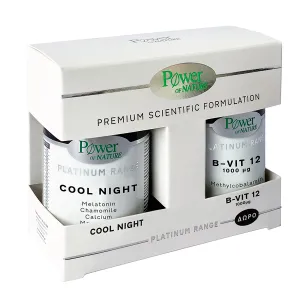 Platinum Combo Pack Cool night, 30 comprimate + B-Vit 12 1000 mcg, 20 comprimate, Power of Nature