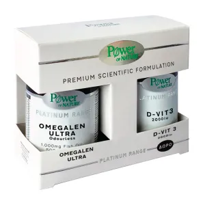 Platinum Combo Pack Omegalen ultra, 30 capsule + Vitamina D3 D-Vit3 2000ui 20 comprimate Platinum, Power of Nature