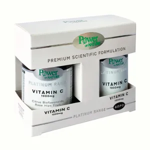 Platinum Combo Pack Vitamin C 1000mg , 30 comprimate + Vitamin C 1000mg , 20 comprimate, Power of Nature