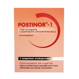 Postinor-1 1500 mcg, 1 comprimat orodispensabil, Chemical Works Of Gedeon Richter