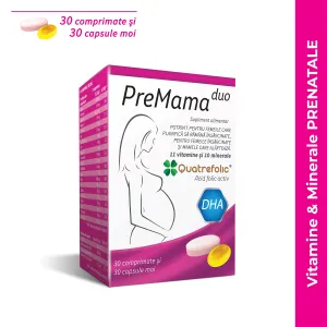 Premama Duo, 30 comprimate + 30 capsule moi, Alkaloid