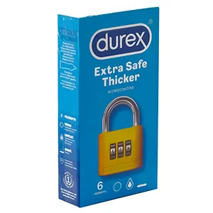 Prezervative Durex Extra safe, 6 bucati, Reckitt Benckiser Healthcare