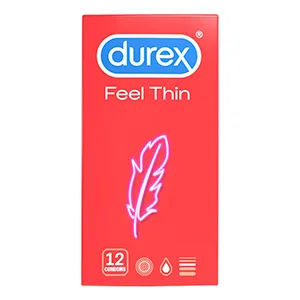 Prezervative Durex Feel Thin, 12 bucati, Reckitt Benckiser Healthcare