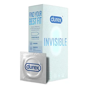 Prezervative Durex Invisible Sensitive, 10 bucati, Reckitt Benckiser Healthcare