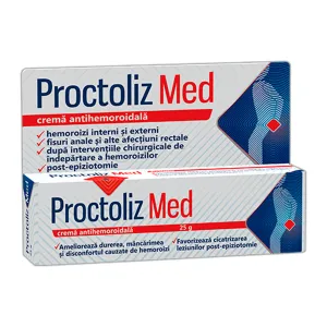 Proctoliz med crema rectala, 25 g, Fiterman Pharma