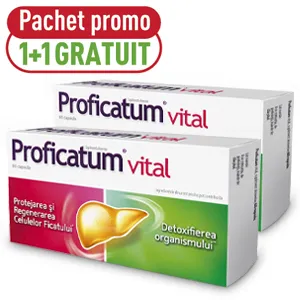 Proficatum Vital, 60 capsule 1+1 CADOU, Aflofarm Romania