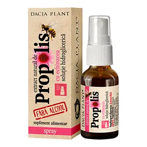 Propolis cu Echinacea solutie hidroglicerica, spray, 20 ml, Dacia Plant
