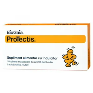 Protectis Probiotic lamaie, 10 comprimate masticabile, Ewopharma