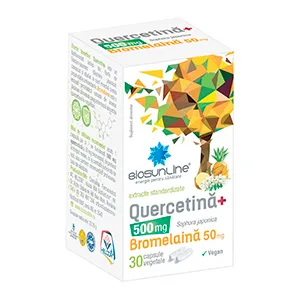 Quercetina Plus 500mg+Bromelaina, 30 capsule vegetale, AC Helcor Pharma