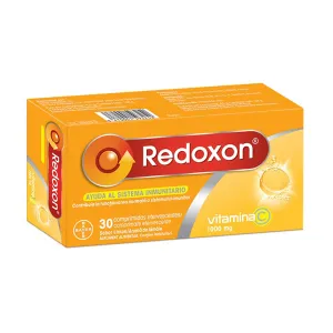 Redoxon vitamina C 1000 mg, cu aroma de lamaie, 30 comprimate efervescente, Pachet Promo 1+1 Gratis, Bayer