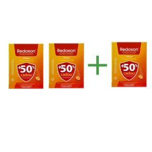 Redoxon vitamina C 1000 mg portocala, 45 comprimate efervescente, Pachet Promo 2+1 Gratis, Bayer