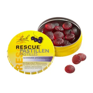 RESCUE PASTILLES BLACKCURRANT FLAVOUR, BACH ORIGINALS FLOWER REMEDIESS