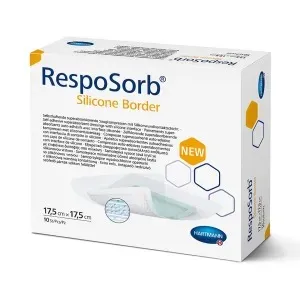 RespoSorb Silicone Border 17.5 cm x 17.5 cm,  10 bucati,  Paul Hartmann