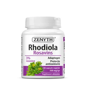 Rhodiola Rosavins pentru energie si stres, 30 Capsule, Zenyth