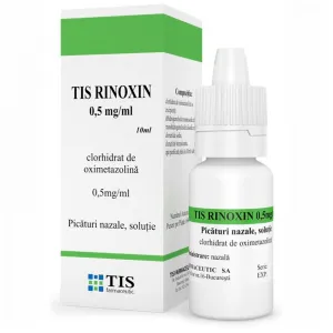 Rinoxin 0,5Mg/ml, Picaturi Nazale, 10 ml, Tis Farmaceutic