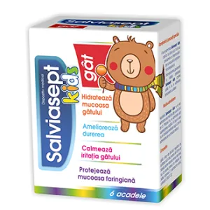 Salviasept Kids, 6 acadele, Natur Produkt Zdrovit